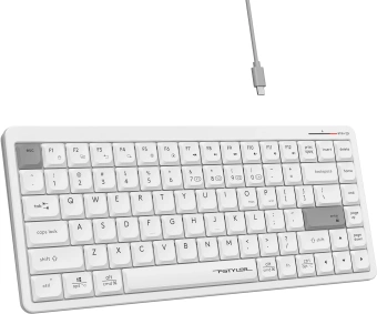 Клавиатура A4Tech Fstyler FBX53C белый USB беспроводная BT/Radio slim Multimedia (FBX53C) - купить недорого с доставкой в интернет-магазине