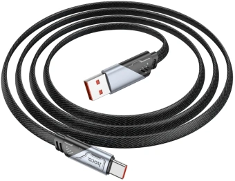 Кабель Hoco U119 5A Machine charging data cable Type-C 05007 USB-A-USB Type-C (m) 1.2м черный - купить недорого с доставкой в интернет-магазине