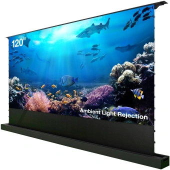Экран Cactus 120" 148x263см FloorRising CS-PSFRALR-263X148 16:9 напольный рулонный черный (моторизованный привод) - купить недорого с доставкой в интернет-магазине