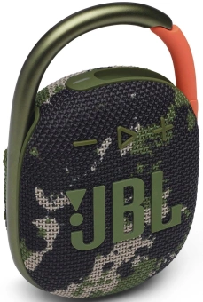 Колонка порт. JBL Clip 4 камуфляж 5W 1.0 BT 15м 500mAh (JBLCLIP4SQUAD) - купить недорого с доставкой в интернет-магазине