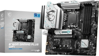 Материнская плата MSI B760M GAMING PLUS WIFI Soc-1700 Intel B760 4xDDR5 mATX AC`97 8ch(7.1) 2.5Gg+HDMI+DP - купить недорого с доставкой в интернет-магазине