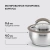 Ковш Rondell Balance RDS-752 1.4л. d=16см (с крышкой) стальной - купить недорого с доставкой в интернет-магазине