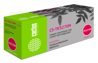 Картридж лазерный Cactus CS-TK5270M TK-5270M пурпурный (6000стр.) для Kyocera Ecosys P6230cdn/M6230cidn/M6630cidn - купить недорого с доставкой в интернет-магазине