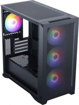 Корпус Accord AM08 черный без БП mATX 4x120mm 2x140mm 2xUSB2.0 1xUSB3.0 audio bott PSU - купить недорого с доставкой в интернет-магазине