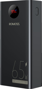 Мобильный аккумулятор Romoss PEA40PF 40000mAh QC3.0 22.5W 5A 2xUSB-A/USB-C черный (6973693499151) - купить недорого с доставкой в интернет-магазине