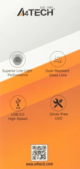 Камера Web A4Tech PK-1000HA черный 8Mpix (3840x2160) USB2.0 с микрофоном - купить недорого с доставкой в интернет-магазине