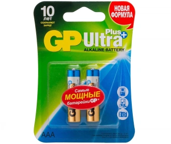 Батарея GP Ultra Plus Alkaline 24AUP LR03 AAA (2шт) - купить недорого с доставкой в интернет-магазине
