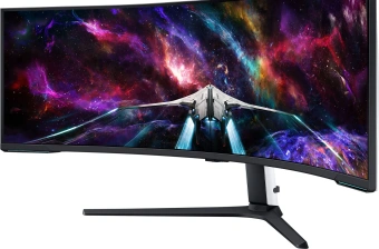 Монитор Samsung 57" Odyssey Neo G9 S57CG952NI черный VA LED 32:9 HDMI полуматовая HAS Piv 2500:1 420cd 178гр/178гр 7680x2160 240Hz FreeSync Premium Pro DP Dual UHD USB 19кг - купить недорого с доставкой в интернет-магазине
