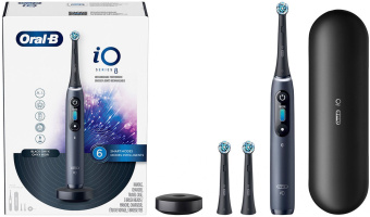 Зубная щетка электрическая Oral-B Vitality iO Series 8 черный - купить недорого с доставкой в интернет-магазине