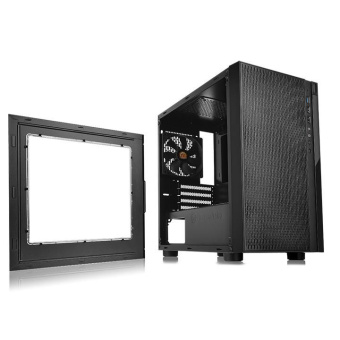 Корпус Thermaltake Versa H18 Window черный без БП mATX 4x120mm 3x140mm 2xUSB2.0 1xUSB3.0 audio bott PSU - купить недорого с доставкой в интернет-магазине