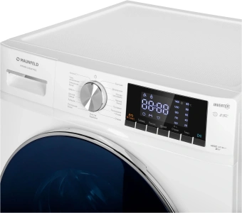Стиральная машина Maunfeld MFWM148WH02 класс: A+++ загр.фронтальная макс.:8кг белый инвертер - купить недорого с доставкой в интернет-магазине