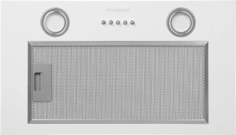 Вытяжка встраиваемая Hyundai HBB 6030 W белый управление: кнопочное (1 мотор) - купить недорого с доставкой в интернет-магазине