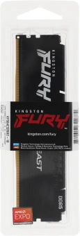 Память DDR5 16GB 6400MHz Kingston KF564C32BBE-16 Fury Beast Black Expo RTL Gaming PC5-51200 CL32 DIMM 288-pin 1.4В single rank с радиатором Ret - купить недорого с доставкой в интернет-магазине