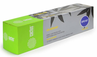 Картридж лазерный Cactus CS-EPS187 S050187 желтый (4000стр.) для Epson AcuLaser C1100/C1100N/CX11/CX11N/CX11NF/CX11NFC - купить недорого с доставкой в интернет-магазине