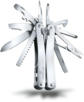Мультитул Victorinox SwissTool Spirit X (3.0235.L) 105мм 35функц. мини-отвертка/штопор/набор бит/чехол кожаный серебристый карт.коробка - купить недорого с доставкой в интернет-магазине