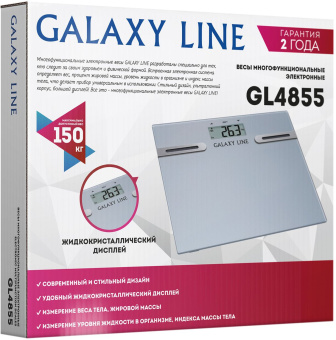 Весы напольные электронные Galaxy Line GL 4855 макс.150кг белый - купить недорого с доставкой в интернет-магазине