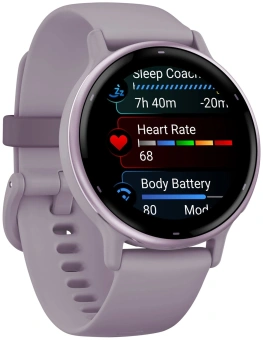 Смарт-часы Garmin Vivoactive 5 30.4мм 1.2" AMOLED корп.сиреневый рем.сиреневый разм.брасл.:125-190мм (010-02862-13) - купить недорого с доставкой в интернет-магазине