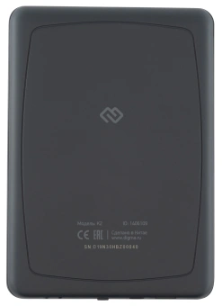 Электронная книга Digma K2 6" E-ink HD Pearl 758x1024 600MHz/4Gb/microSDHC/подсветка дисплея темно-серый - купить недорого с доставкой в интернет-магазине