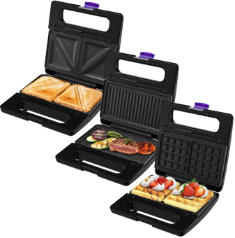 Вафельница Kitfort КТ-3611 800Вт черный/фиолетовый - купить недорого с доставкой в интернет-магазине