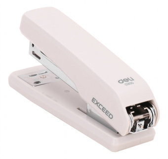 Степлер Deli E0300WHITE Exceed 24/6 26/6 (25листов) белый 100скоб металл/пластик коробка - купить недорого с доставкой в интернет-магазине