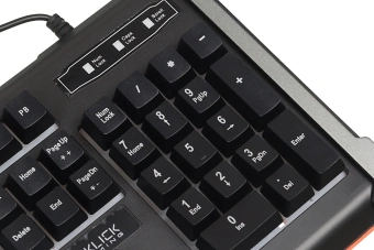 Клавиатура Оклик 710G BLACK DEATH черный/оранжевый USB Multimedia for gamer LED (476393) кабель 1.5м - купить недорого с доставкой в интернет-магазине