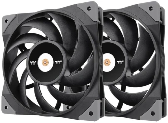 Вентилятор для корпуса Thermaltake Toughfan 12 120х120x25 черный 4-pin 22.3дБ (упак.:2шт) (CL-F082-PL12BL-A) Ret - купить недорого с доставкой в интернет-магазине