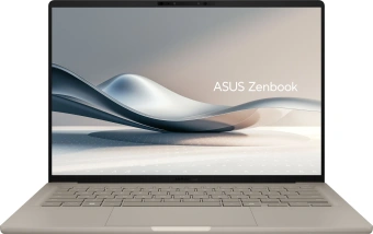 Ноутбук Asus Zenbook 14 UX3407QA-QD197W Snapdragon X X1-26-100 16Gb SSD512Gb Qualcomm Adreno 14" OLED WUXGA (1920x1200) Windows 11 Home beige WiFi BT Cam Bag (90NB1501-M00850) - купить недорого с доставкой в интернет-магазине