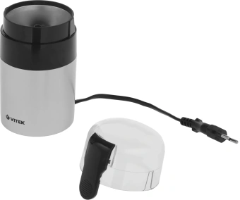 Кофемолка Vitek VT-1540 SR 120Вт сист.помол.:ротац.нож вместим.:40гр серебристый - купить недорого с доставкой в интернет-магазине