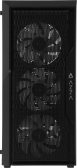 Корпус Azza Fighter черный без БП ATX 4x120mm 2x140mm 2xUSB2.0 1xUSB3.0 audio bott PSU - купить недорого с доставкой в интернет-магазине