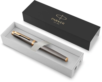 Ручка роллер Parker IM Premium Grey Core GT (2213778) F черн. черн. подар.кор. - купить недорого с доставкой в интернет-магазине