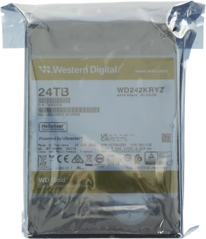 Жесткий диск WD SATA-III 24TB WD242KRYZ Gold 512E (7200rpm) 512Mb 3.5" - купить недорого с доставкой в интернет-магазине