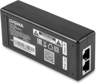 Инжектор PoE Digma DNP30W48GTXP 10/100/1000BASE-T 30Вт 100-240В(АС) - купить недорого с доставкой в интернет-магазине