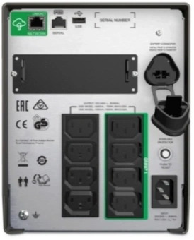 Источник бесперебойного питания APC Smart-UPS SMT1000IC 700Вт 1000ВА черный - купить недорого с доставкой в интернет-магазине