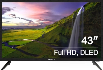 Телевизор LED Supra 43" STV-LC43LT0045F черный FULL HD 60Hz DVB-T DVB-T2 DVB-C USB (RUS) - купить недорого с доставкой в интернет-магазине