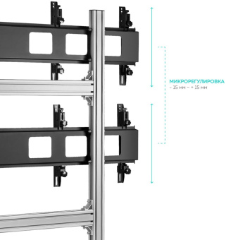 Подставка для телевизора Onkron FSPRO2L-22 серебристый 40"-55" макс.200кг напольный мобильный - купить недорого с доставкой в интернет-магазине