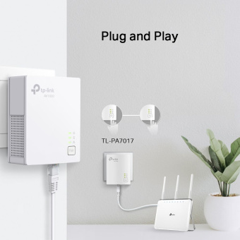 Сетевой адаптер HomePlug AV TP-Link TL-PA7017 KIT AV1000 Gigabit Ethernet (упак.:2шт) - купить недорого с доставкой в интернет-магазине