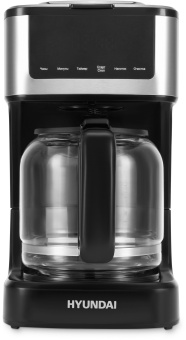 Кофеварка капельная Hyundai HYD-1212 900Вт черный/серебристый - купить недорого с доставкой в интернет-магазине