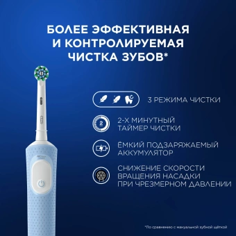 Зубная щетка электрическая Oral-B Vitality Pro 80821814 голубой - купить недорого с доставкой в интернет-магазине