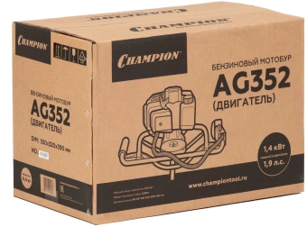 Мотобур Champion AG352 профес. 2-х такт. 1400Вт 1.9л.с. 51.7см3 8700об/мин - купить недорого с доставкой в интернет-магазине
