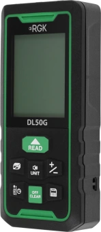 Лазерный дальномер RGK DL50G 2кл.лаз. 535нм цв.луч. зеленый (778176) - купить недорого с доставкой в интернет-магазине