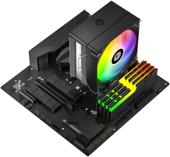 Устройство охлаждения(кулер) ID-Cooling SE-214-XT V2 ARGB Soc-AM5/AM4/1200/1700/1851 серебристый/черный 4-pin 16-27.2dB Al+Cu 200W 810gr Ret (SE-214-XT V2 ARGB) - купить недорого с доставкой в интернет-магазине