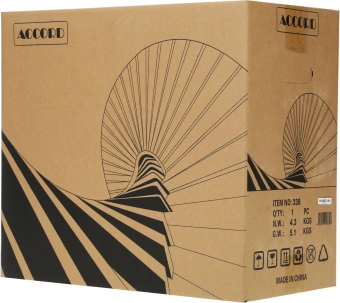 Корпус Accord 3338 черный без БП ATX 6x120mm 1xUSB2.0 1xUSB3.0 audio bott PSU - купить недорого с доставкой в интернет-магазине