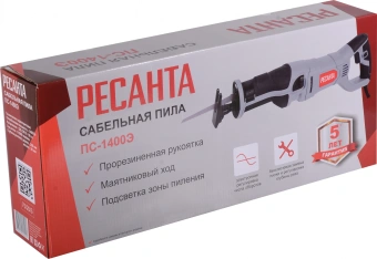 Сабельная пила Ресанта ПС-1400Э 1400Вт 2800ход/мин (75/25/3) - купить недорого с доставкой в интернет-магазине