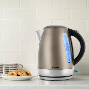 Чайник электрический Vitek VT-7025 1.7л. 2100Вт сталь корпус: металл/пластик - купить недорого с доставкой в интернет-магазине