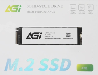 Накопитель SSD AGi PCIe 3.0 x4 4TB AGI4T0GIMAI298 AI298 M.2 2280 - купить недорого с доставкой в интернет-магазине