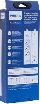 Сетевой фильтр Philips CHP4336WB/51 3м (3 розетки) белый (коробка) - купить недорого с доставкой в интернет-магазине