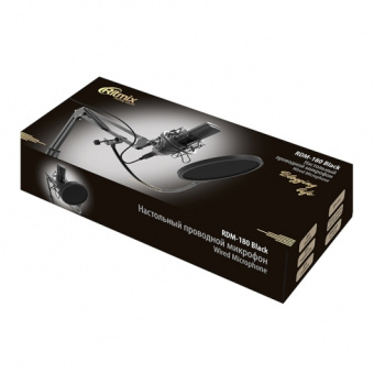 Микрофон проводной Ritmix RDM-180 2.5м черный - купить недорого с доставкой в интернет-магазине