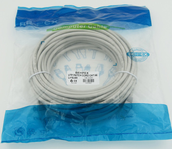 Патч-корд cat5E molded 15м RJ-45 (m)-RJ-45 (m) - купить недорого с доставкой в интернет-магазине