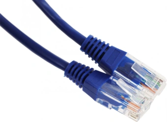 Патч-корд Lanmaster TWT-45-45-5.0-BL UTP RJ-45 вил.-вилка RJ-45 кат.5E 5м синий ПВХ (уп.:1шт) - купить недорого с доставкой в интернет-магазине