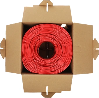 Кабель сетевой UTP 4 пары cat.5E solid 0.45мм CCA 305м красный - купить недорого с доставкой в интернет-магазине